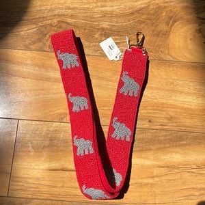 Beaded elephant purse strap